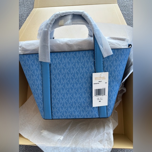 Michael Kors Small Pratt Tote in Pacific Blue – Brand New With Tags - Picture 9 of 16